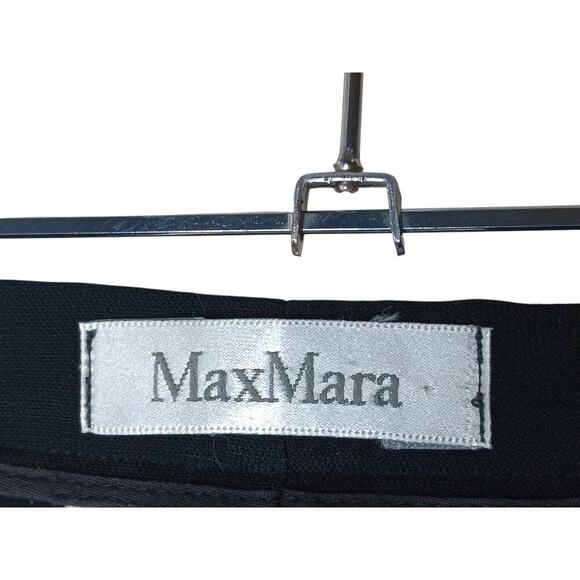 Max Mara Women’s Black Pleated Wide Leg Trousers Pants IT 40 US 6 - Picture 10 of 15